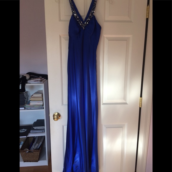 xscape royal blue dress